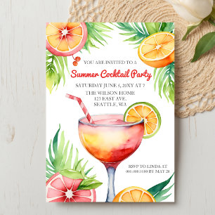 Convite Partido Citrus Summer Cocktail
