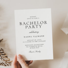 Convite Partido Clássico Negro e Branco