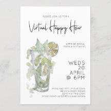 Partido Cocktail de Distância Social da Hora Virtu