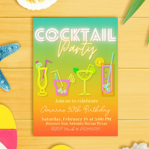 Convite Partido Cocktail - Tropical