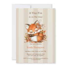 Partido Cozy Autumn Fox Chá de fraldas Cozy Woodla