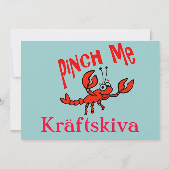 Convite Partido Crayfish, Kräftskiva, Escandinávia (Frente)