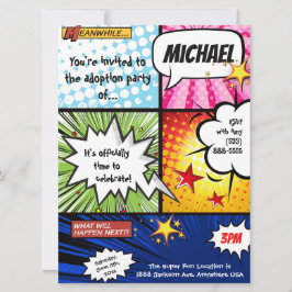 Convite Partido da adopção da banda desenhada do