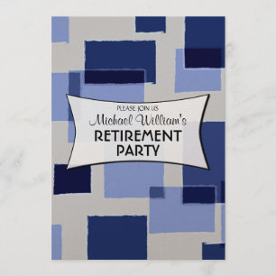 Convite Partido da aposentadoria dos quadrados geométricos