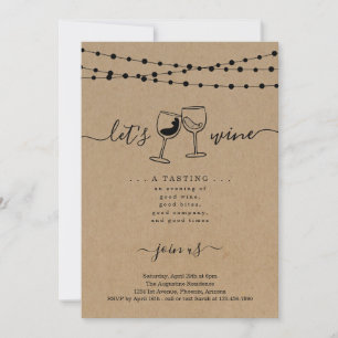 Convite Partido da degustação de vinhos