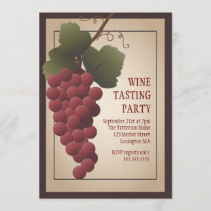 Convite Partido da degustação de vinhos da vinha de Tuscan