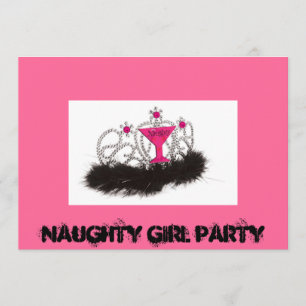 Convite Partido da menina de Naughy