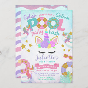 Convite Partido da Piscina do Unicórnio