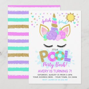 Convite Partido da Piscina do Unicórnio