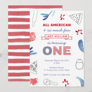Convite Partido da pizza do primeiro aniversario para o