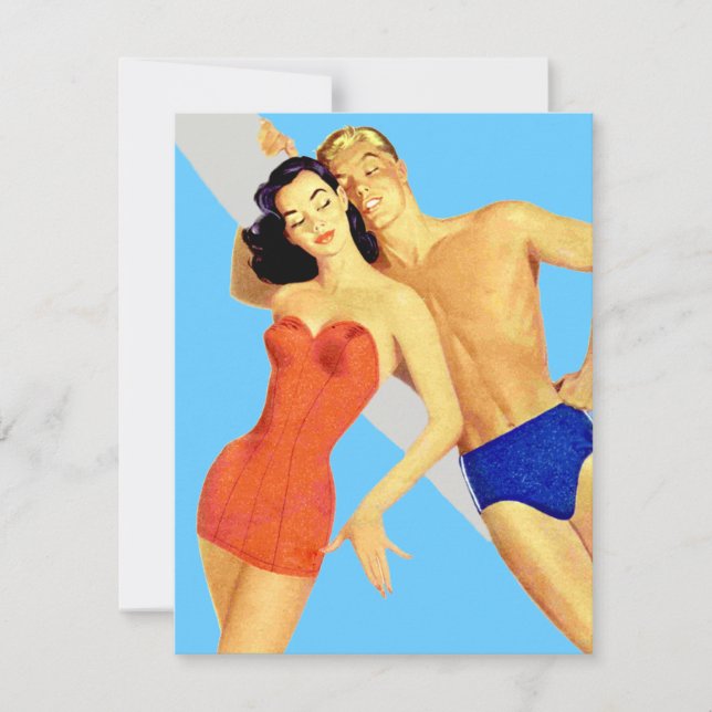 Convite Partido da Praia Retro (Frente)