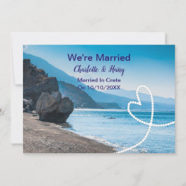 Convite Partido Da Recepção de casamento postada Casado Em