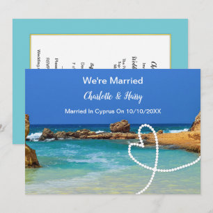 Convite Partido Da Recepção de casamento poste Casado Em