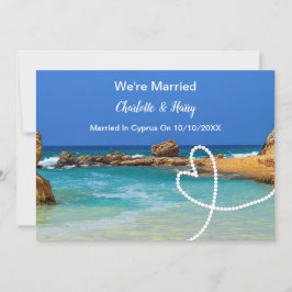 Convite Partido Da Recepção de casamento poste Casado Em C