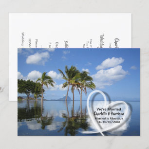 Convite Partido Da Recepção de casamento poste Casado Na