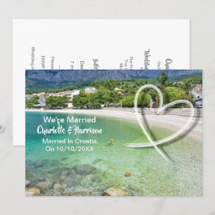 Convite Partido Da Recepção de casamento poste Casado Na