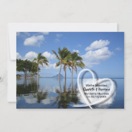 Convite Partido Da Recepção de casamento poste Casado Na M