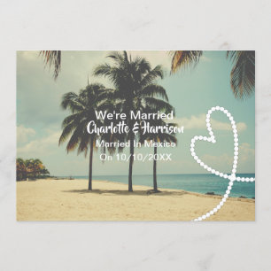 Convite Partido Da Recepção de casamento poste Casado No M