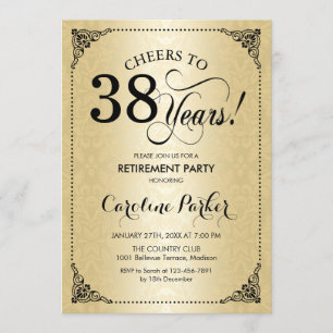 Convite Partido da Reforma - Dourado Damasco Preto