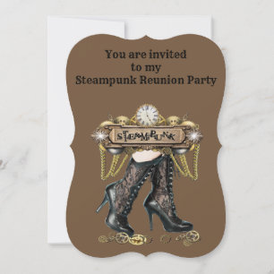 Convite Partido da Reunião Steampunk