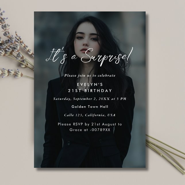 Convite Partido da Surpresa de Aniversário da Sobreposição (Criador carregado)