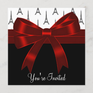 Convite Partido da torre Eiffel de Paris