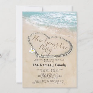 Convite Partido da Véspera de ano novo Tropical