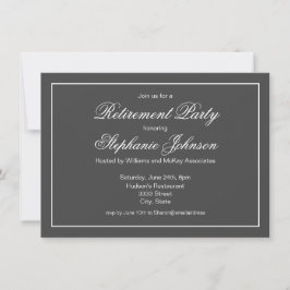 Convite Partido das Cinzas Escuras de Reforma Elegante