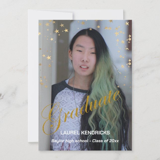 Convite Partido das Estrelas Douradas para Graduação de Fo (Frente)