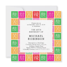 Partido de aniversário de 40 anos colorido do