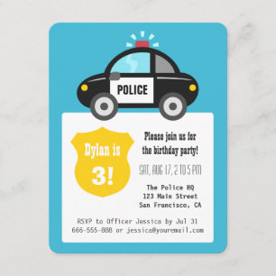 Convite Partido de aniversário de criança bonito do carr