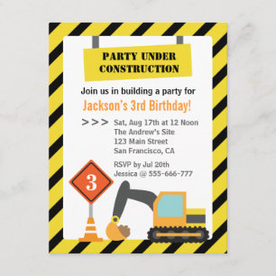 Convite Partido de aniversário de criança do tema da