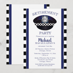 Convite Partido de aposentadoria do chapéu da bobina da