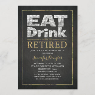 Convite Partido de aposentadoria feminino do efeito