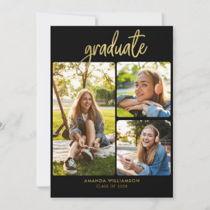 Convite Partido de Colagem de Fotos para Graduação 2025