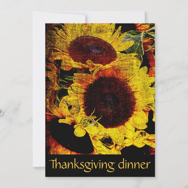 Convite partido de comensal rústico da acção de graças dos (Frente)