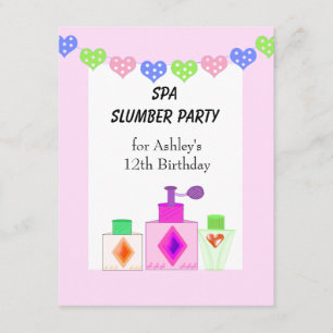 Convite Partido de descanso dos termas para meninas