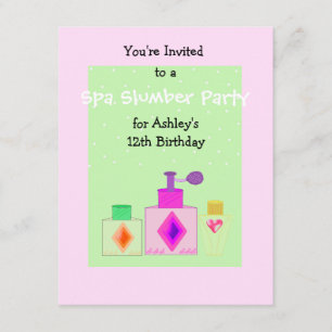 Convite Partido de descanso dos termas para meninas