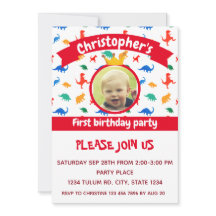 Partido de Fotos Dinossauro Vermelho