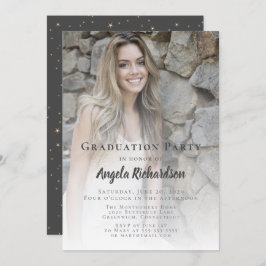 Convite Partido de Fotos para Graduação de Tipografia de S