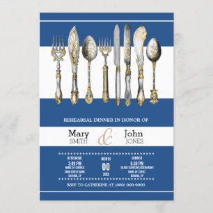 Convite Partido de jantar formal do ensaio do comensal dos