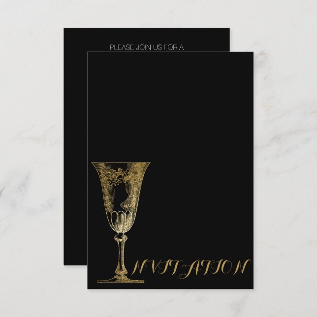 Convite Partido de Janto Comida do Minimalismo (Frente/Verso)