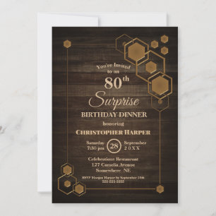 Convite Partido de Janto de Aniversário do 80 de Surpresa