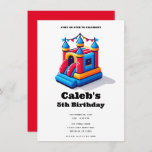 Convite Partido de Kids Castle Jumper Birthday Jump Party<br><div class="desc">Personalize como quiser.</div>