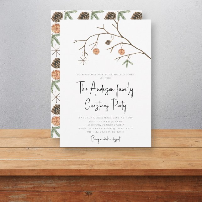 Convite partido de natal mínimo moderno (Criador carregado)