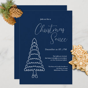 Convite Partido de Natal Único Elegante Moderno Minimalist