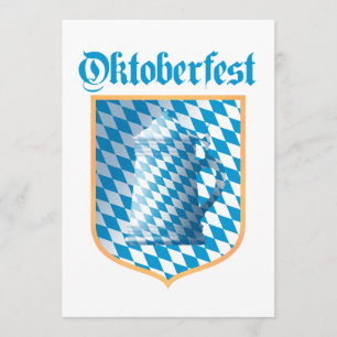 Convite Partido de Oktoberfest, cores de Baviera