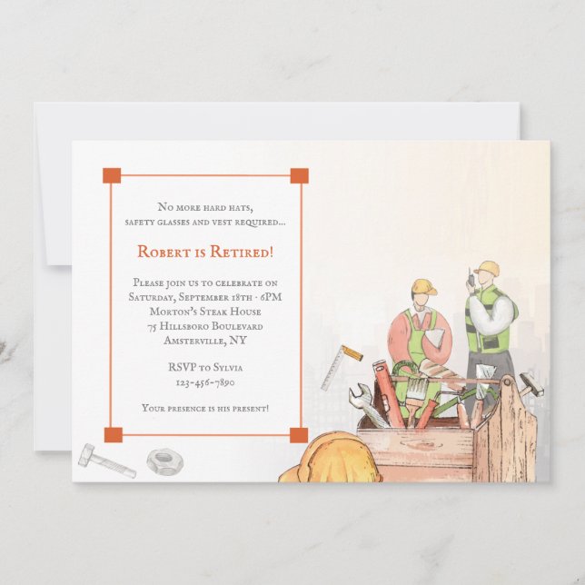 Convite Partido de Reforma do Trabalhador Hardhat (Frente)