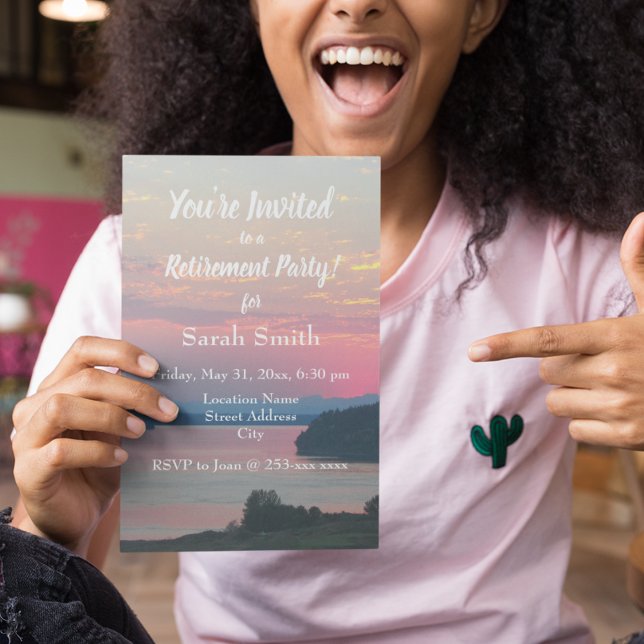 Convite Partido de Retirada de Fotografias Sunset Rosa (In Situ)