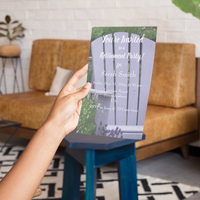 Convite Partido de Retirada de Fotos da Cadeira de Jardim  (In Situ)